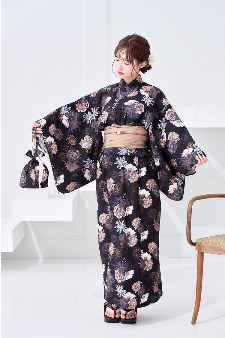 【即日発送】【藤咲凪&Ten着用】ヴィンテージ浪漫フラワー2way浴衣《浴衣4点セット》【Malymoon/マリームーン】【YK2510303-s】【YK2510304-s】