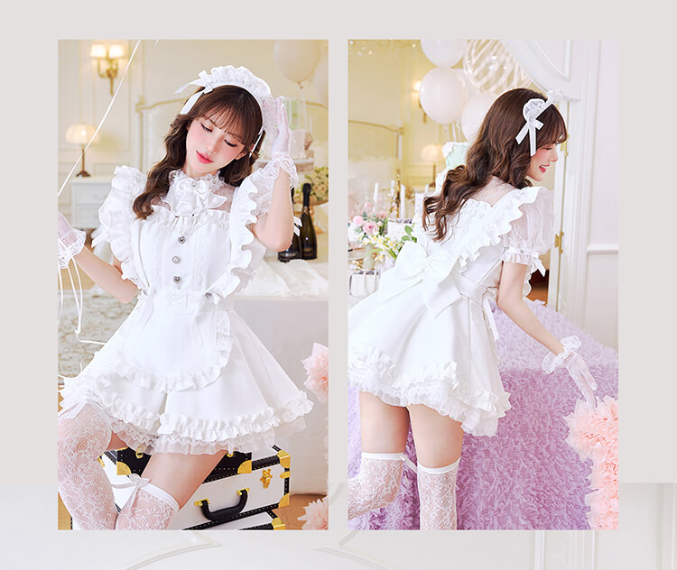 即日発送】ホワイトブーケマリアージュメイド《オリジナルコスプレ7点