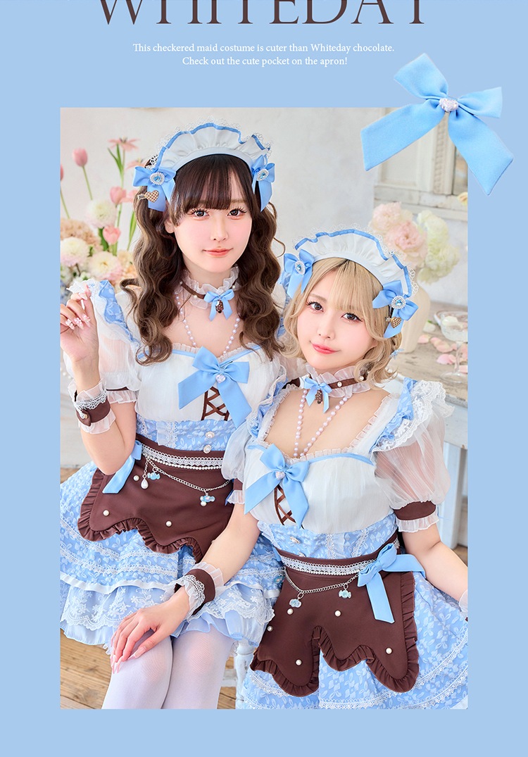【即日発送】【舞々悪魔×Malymoon】シュガーフルールメルティチョコミントメイド《ホワイトデーコスプレ13点セット》【Malymoon/マリームーン】【CS25169-2】