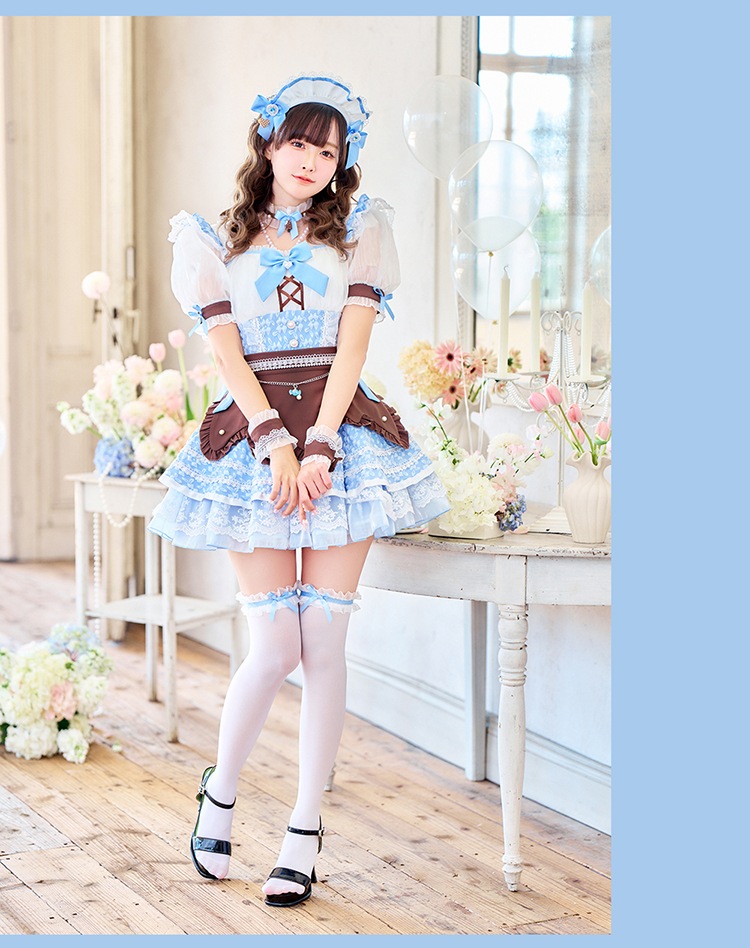 【即日発送】【舞々悪魔×Malymoon】シュガーフルールメルティチョコミントメイド《ホワイトデーコスプレ13点セット》【Malymoon/マリームーン】【CS25169-2】