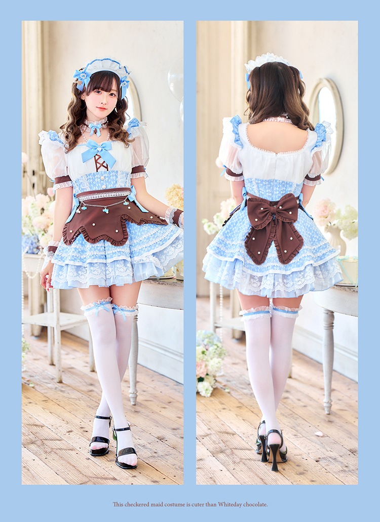 【即日発送】【舞々悪魔×Malymoon】シュガーフルールメルティチョコミントメイド《ホワイトデーコスプレ13点セット》【Malymoon/マリームーン】【CS25169-2】