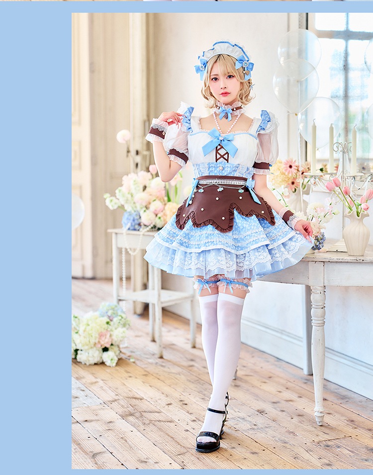 【即日発送】【舞々悪魔×Malymoon】シュガーフルールメルティチョコミントメイド《ホワイトデーコスプレ13点セット》【Malymoon/マリームーン】【CS25169-2】