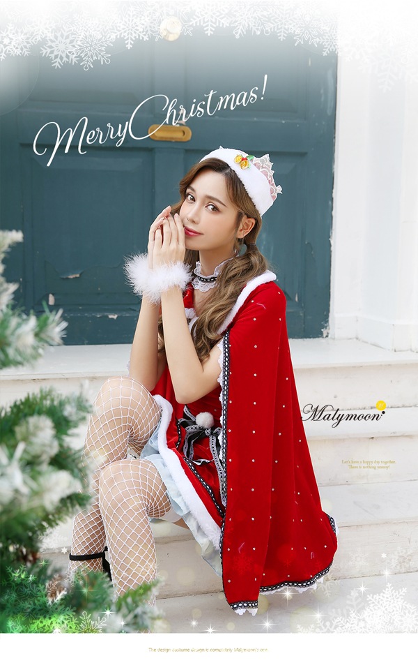 【即日発送】マントサンタクロース《クリスマスコスプレ7点セット》【Malymoon/マリームーン】【9573】