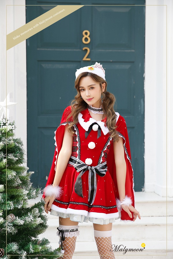 【即日発送】マントサンタクロース《クリスマスコスプレ7点セット》【Malymoon/マリームーン】【9573】