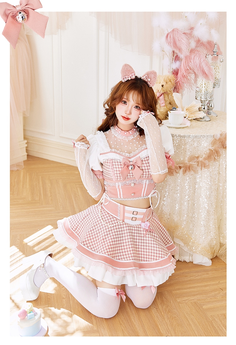 【即日発送】【姫宮まほれコラボ】ミルキーマカロンフレンチキャット《ハロウィンコスプレ8点セット》【Malymoon/マリームーン】【CS25016】