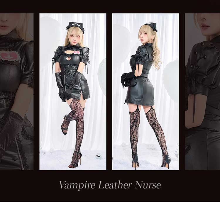 MLサイズは予約】ハートロックレザーヴァンパイアナース《オリジナル