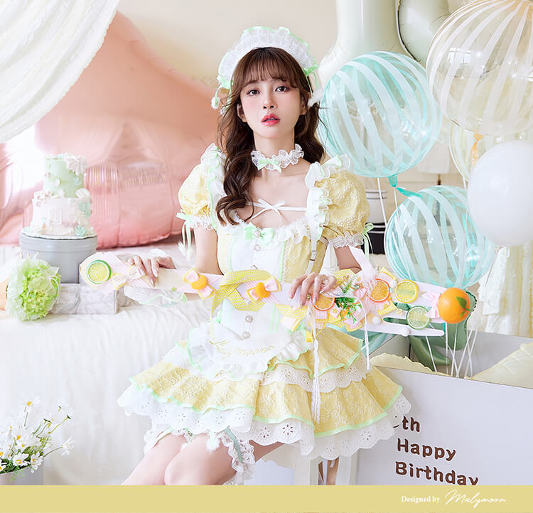 【即日発送】ハニーシトラスガーデンメイド《オリジナルコスプレ10点セット》【Malymoon/マリームーン】【CS25185】