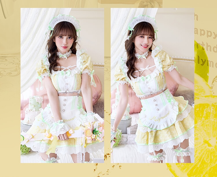 【即日発送】ハニーシトラスガーデンメイド《オリジナルコスプレ10点セット》【Malymoon/マリームーン】【CS25185】