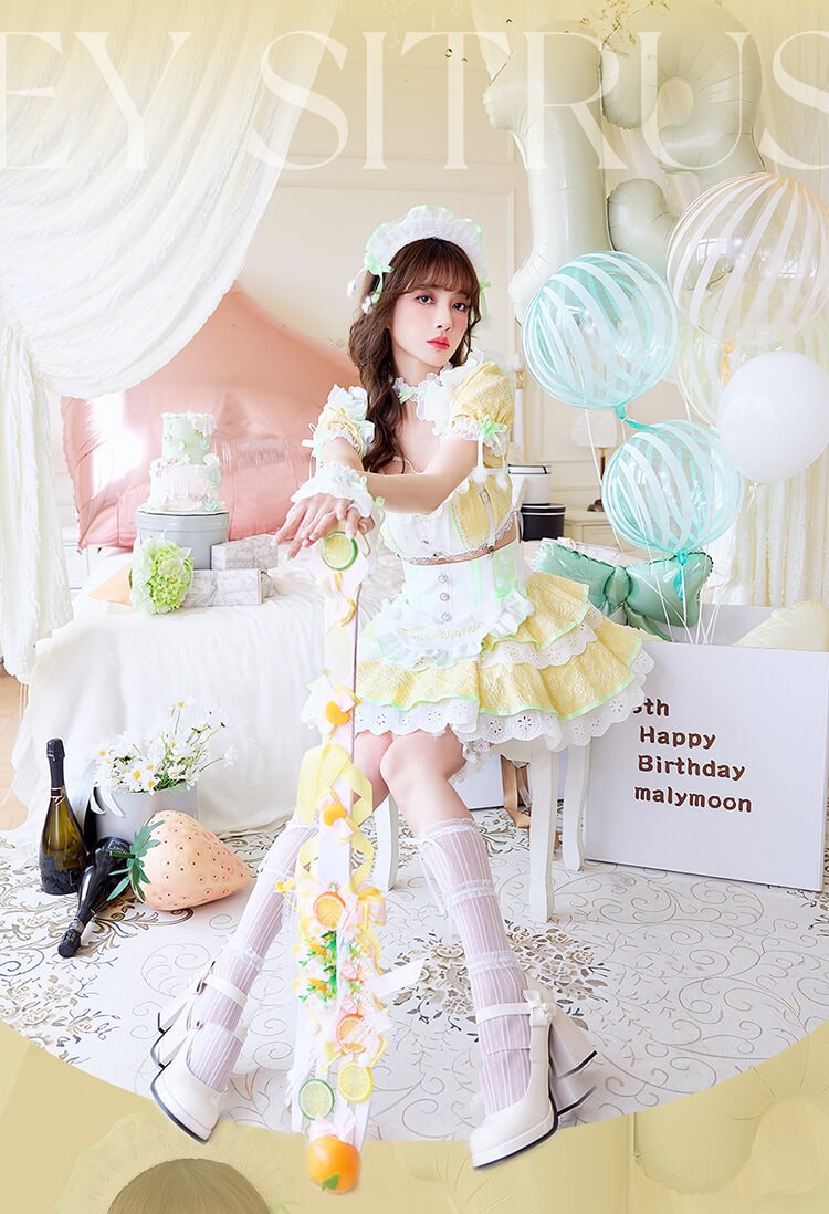 【即日発送】ハニーシトラスガーデンメイド《オリジナルコスプレ10点セット》【Malymoon/マリームーン】【CS25185】