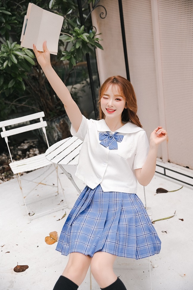 【odr】JK制服/半袖セーラー服女子高生《ハロウィンコスプレ3点セット》【Malymoon/マリームーン】【odr6760】