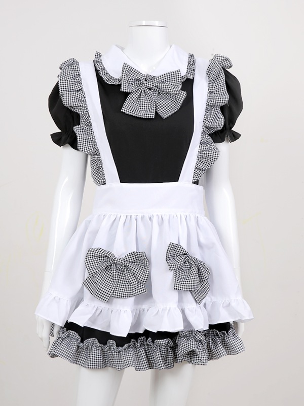 【取り寄せ】【レビュー投稿で白ニーハイプレゼント】完全受注オーダー高級メイド服《かわいいコスプレ6点セット》【odr8111】