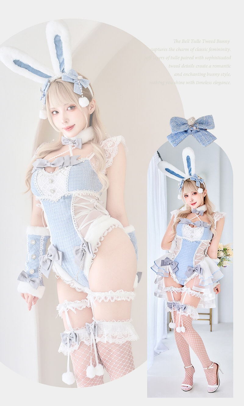 【即日発送】ベルチュールツイードバニー《ハロウィンコスプレ8点セット》【Malymoon/マリームーン】【CS25099】 