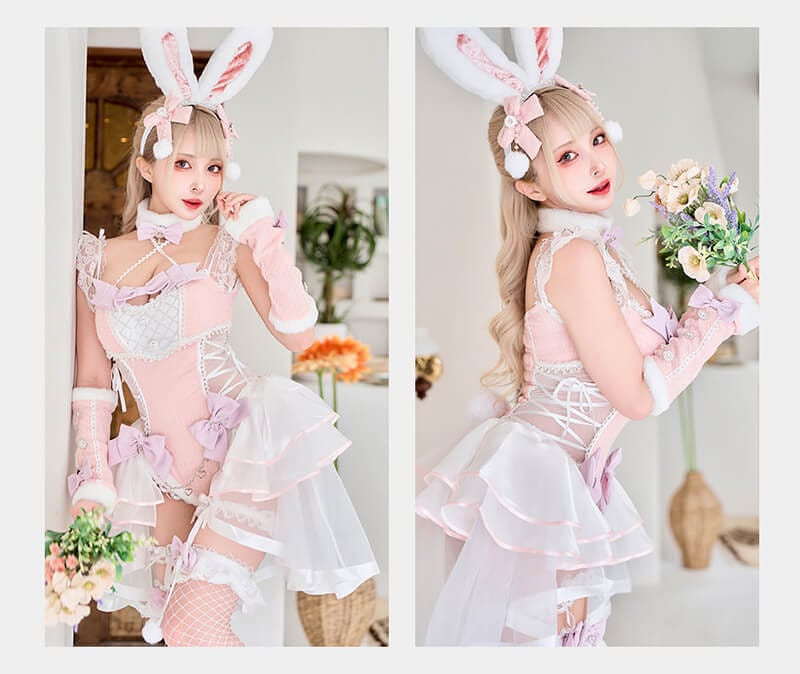 【即日発送】ベルチュールツイードバニー《ハロウィンコスプレ8点セット》【Malymoon/マリームーン】【CS25099】 