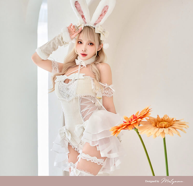 【即日発送】ベルチュールツイードバニー《ハロウィンコスプレ8点セット》【Malymoon/マリームーン】【CS25099】 