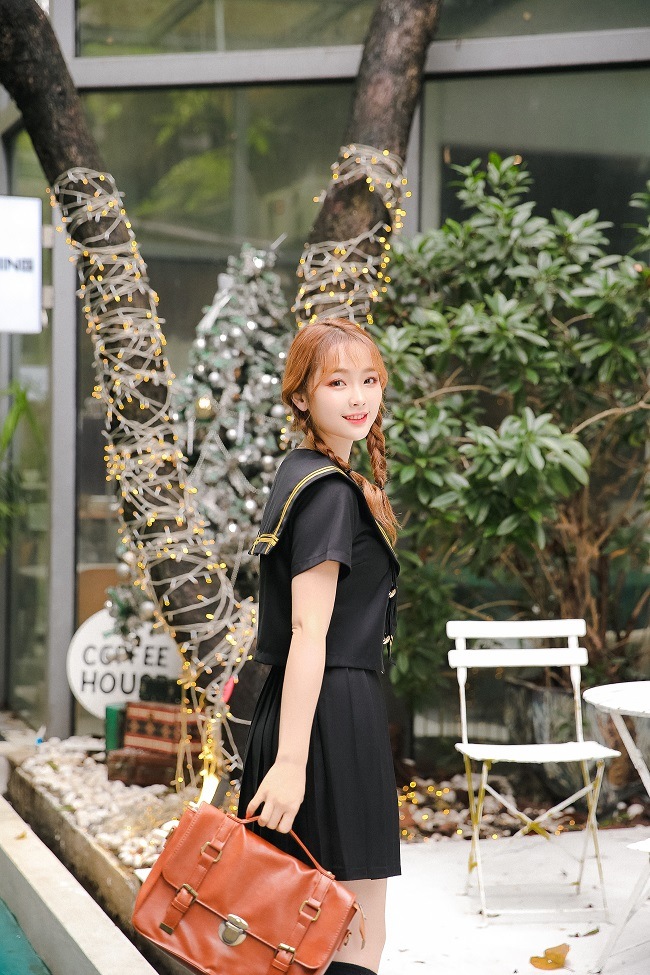 【odr】JK制服/半袖セーラー服女子高生《ハロウィンコスプレ3点セット》【Malymoon/マリームーン】【odr6762】