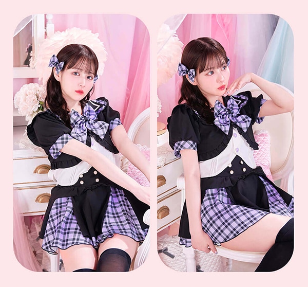 訳あり品※】【即納】アイドルチェック制服コスチューム《オリジナル