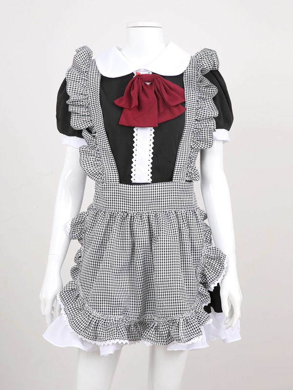 【取り寄せ】【レビュー投稿で白ニーハイプレゼント】完全受注オーダー高級メイド服《かわいいコスプレ4点セット》【odr8113】