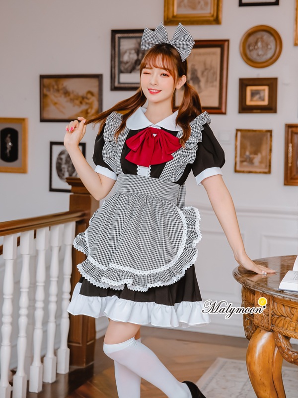 【取り寄せ】【レビュー投稿で白ニーハイプレゼント】完全受注オーダー高級メイド服《かわいいコスプレ4点セット》【odr8113】