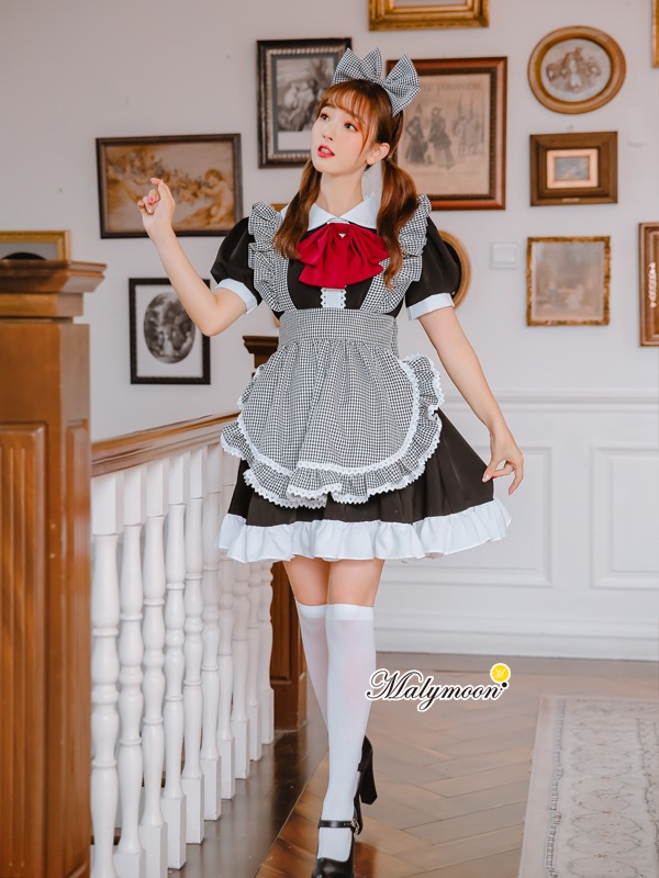 【レビュー投稿で白ニーハイプレゼント】【odr】完全受注オーダー高級メイド服《かわいいコスプレ4点セット》【odr8113】