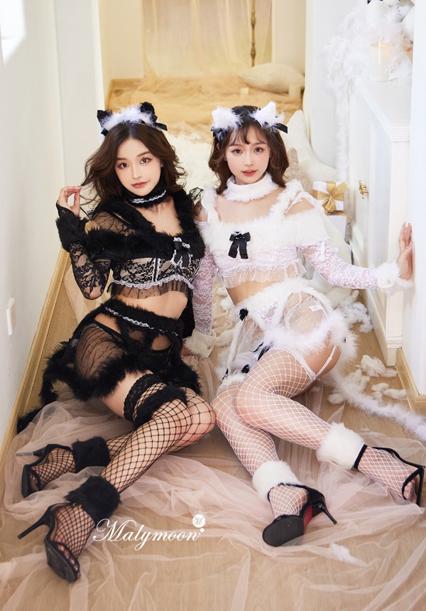 【即日発送】もこもこキャットコスチューム《ハロウィンコスプレ10点セット》【Malymoon/マリームーン】【s9538-2】