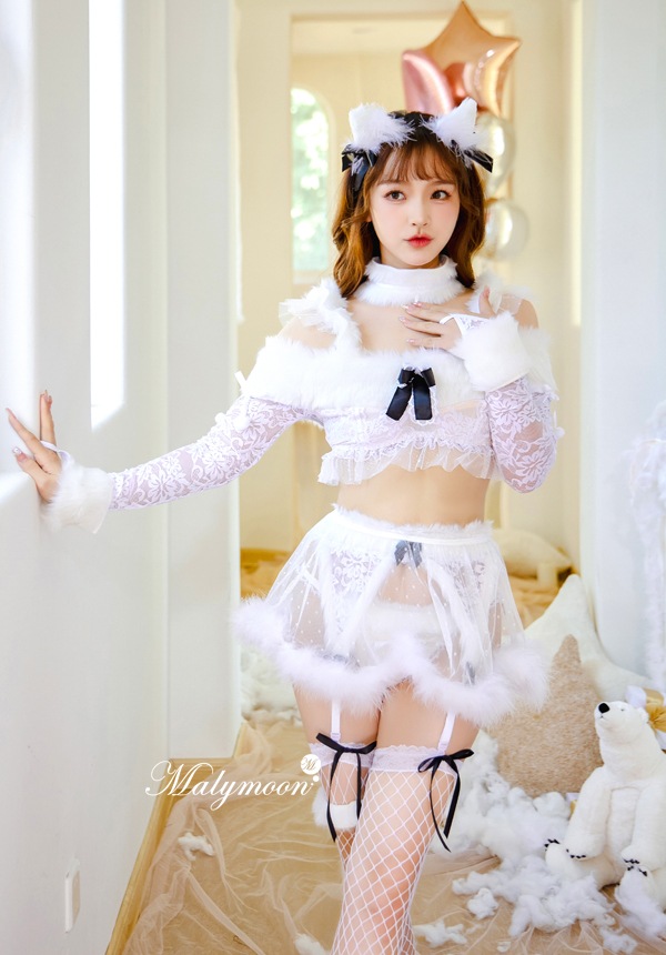 【即日発送】もこもこキャットコスチューム《ハロウィンコスプレ10点セット》【Malymoon/マリームーン】【s9538-2】