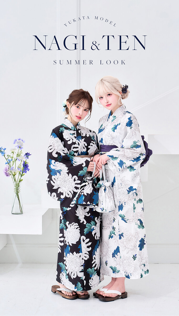 【予約-6月中旬頃より順次発送予定】【藤咲凪&Ten着用】リーフ白菊重ね2way浴衣《浴衣4点セット》【Malymoon/マリームーン】【YK2510319-s】【YK2510320-s】