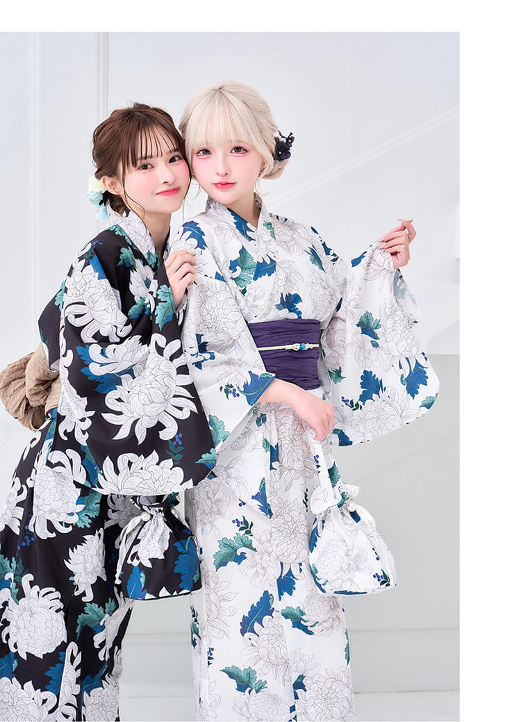 【予約-6月中旬頃より順次発送予定】【藤咲凪&Ten着用】リーフ白菊重ね2way浴衣《浴衣4点セット》【Malymoon/マリームーン】【YK2510319-s】【YK2510320-s】