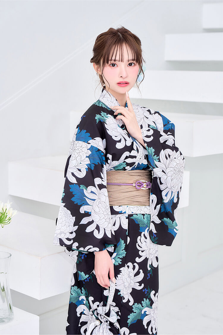 【予約-6月中旬頃より順次発送予定】【藤咲凪&Ten着用】リーフ白菊重ね2way浴衣《浴衣4点セット》【Malymoon/マリームーン】【YK2510319-s】【YK2510320-s】