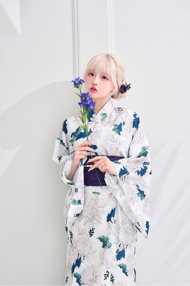 【予約-6月中旬頃より順次発送予定】【藤咲凪&Ten着用】リーフ白菊重ね2way浴衣《浴衣4点セット》【Malymoon/マリームーン】【YK2510319-s】【YK2510320-s】