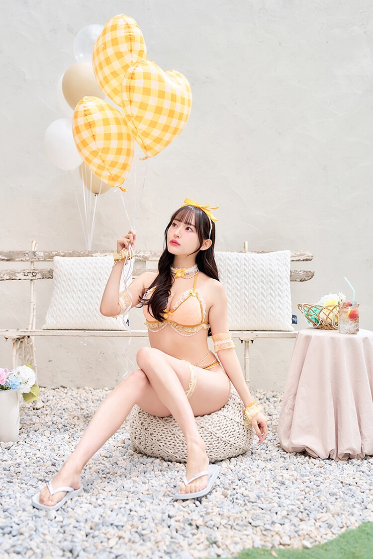 即日発送】ジューシーフルーツパールビキニ《レディース水着6点セット