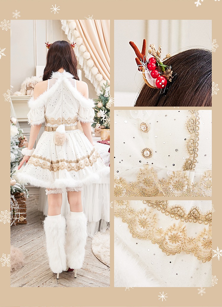 【予約-11月下旬頃より順次発送予定】【藤咲凪着用】ジュエルドブランシュトナカイ《クリスマスコスプレ8点セット》【Malymoon/マリームーン】【CS25057-2】