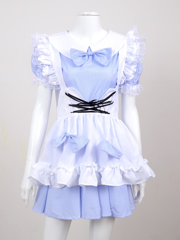 【レビュー投稿で白ニーハイプレゼント】【odr】完全受注オーダー高級メイド服《かわいいコスプレ9点セット》【odr8115】