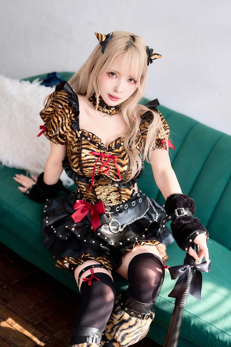 【即日発送】2wayレッドミューズレザー鬼《オリジナルコスプレ12点セット》【Malymoon/マリームーン】【CS25144】