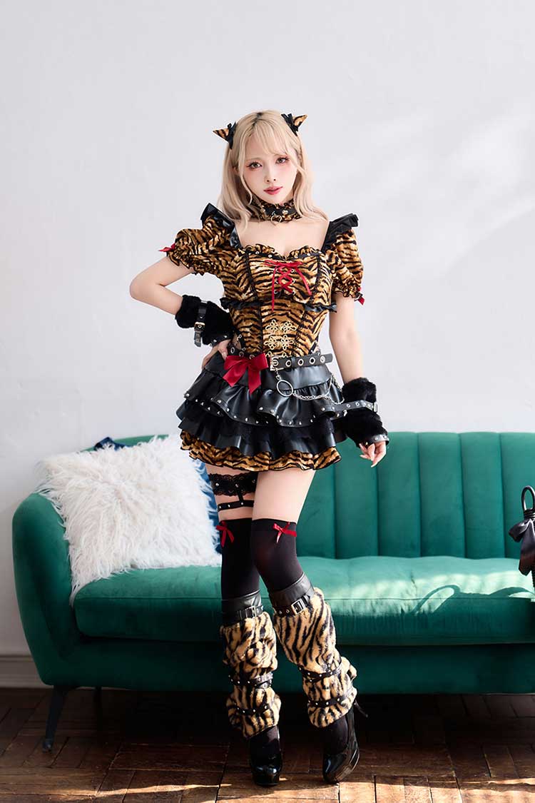 【即日発送】2wayレッドミューズレザー鬼《オリジナルコスプレ12点セット》【Malymoon/マリームーン】【CS25144】