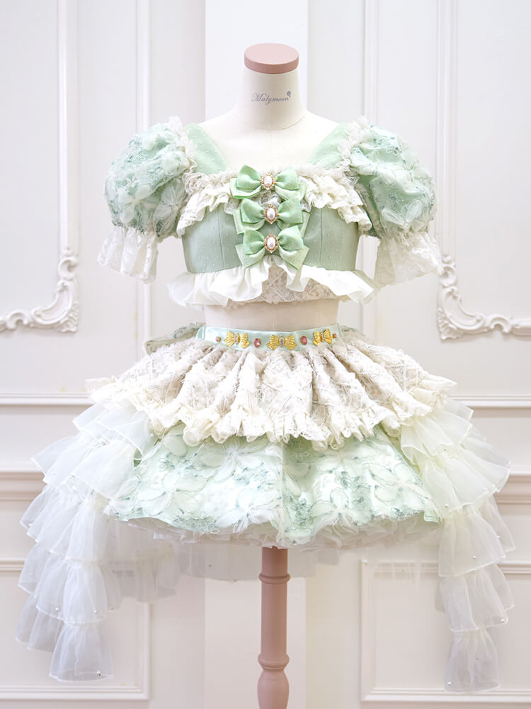 【2～5営業日で発送】【セレモニーコスチューム】ミントシフォンロイヤルドレス【Malymoon/マリームーン】【CC26067】