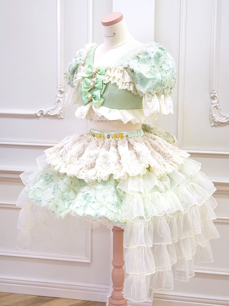【2～5営業日で発送】【セレモニーコスチューム】ミントシフォンロイヤルドレス【Malymoon/マリームーン】【CC26067】