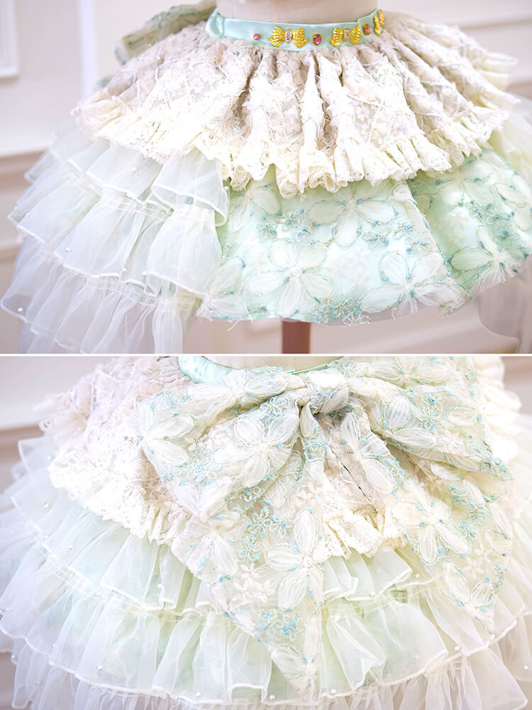 【2～5営業日で発送】【セレモニーコスチューム】ミントシフォンロイヤルドレス【Malymoon/マリームーン】【CC26067】
