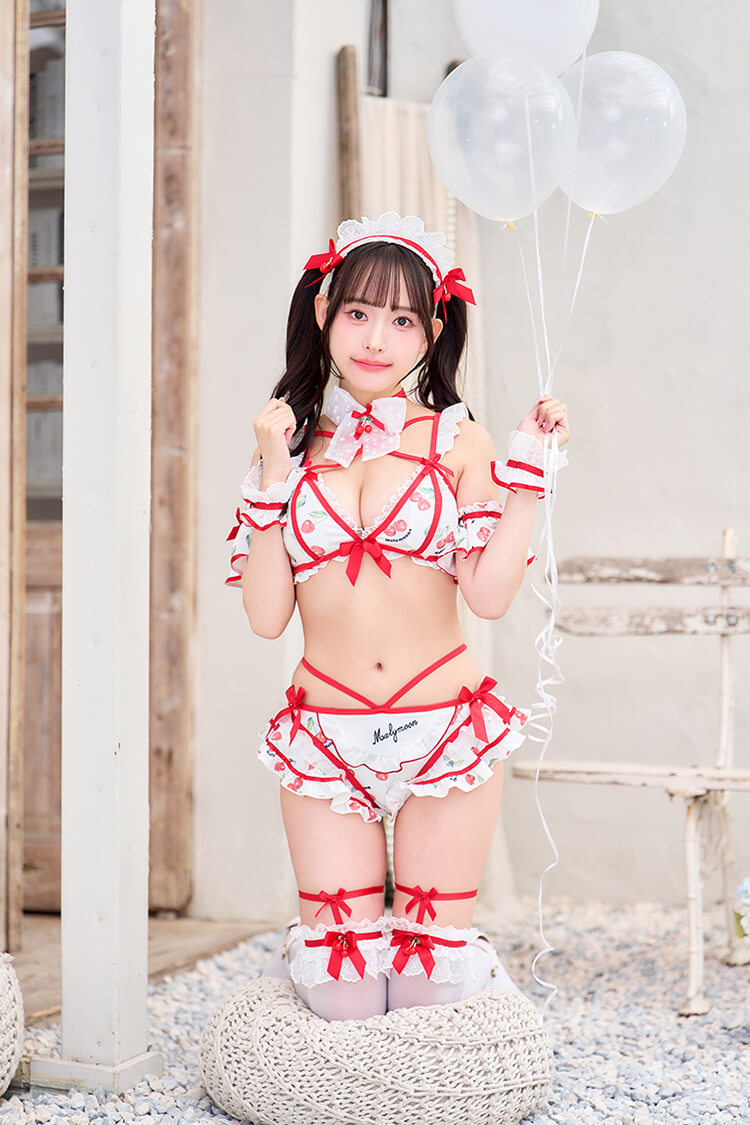 【予約-6月下旬頃より順次発送予定】ホイップチェリーデザートビキニ《レディース水着7点セット》【Malymoon/マリームーン】【10333】