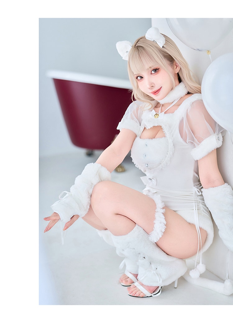 【即日発送】ベルベットキャットレオタード《ハロウィンコスプレ8点セット》【Malymoon/マリームーン】【CS25013】