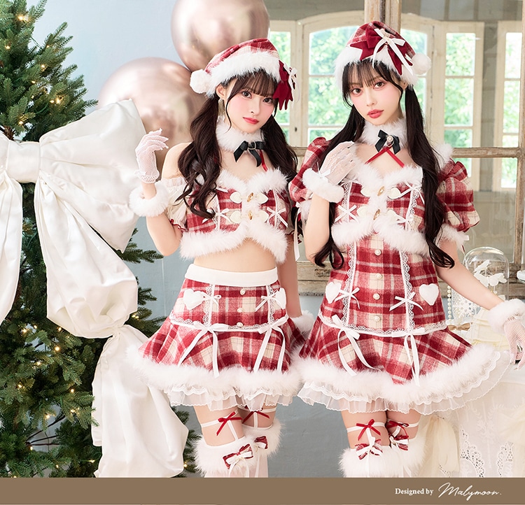 【予約-11月下旬頃より順次発送予定】【中村里砂&藤咲凪着用】ポムベリードールサンタドレス《クリスマスコスプレ7-8点セット》【CS25077】【CS25078】