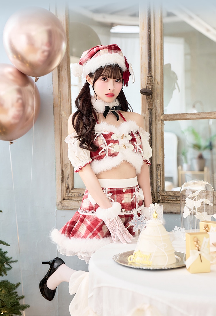 【予約-11月下旬頃より順次発送予定】【中村里砂&藤咲凪着用】ポムベリードールサンタドレス《クリスマスコスプレ7-8点セット》【CS25077】【CS25078】