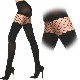 【ネコポス送料無料】黒 オペーク×フェンスネット タイツ ストッキング【58080】【WT】|ストッキング(stockings)|コスプレ小物