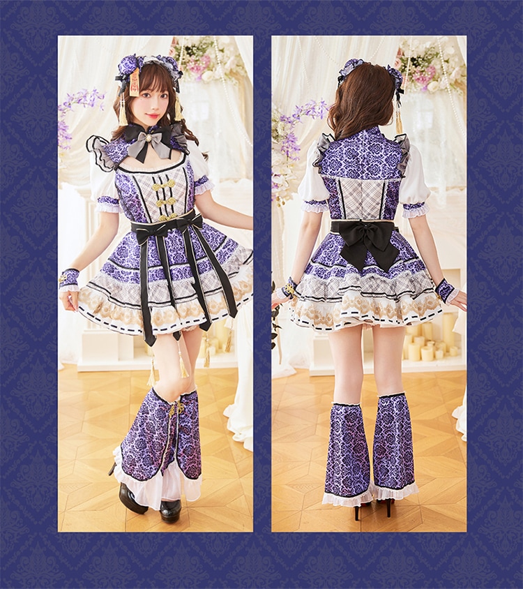 【即日発送】キャンディジュエルプリンセスチャイナ《ハロウィンコスプレ8点セット》【Malymoon/マリームーン】【CS25021】