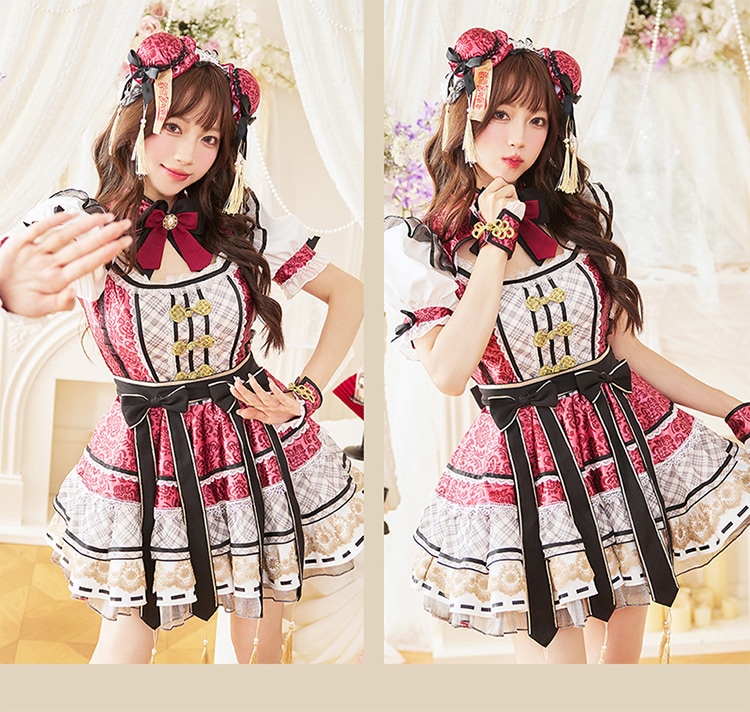 【即日発送】キャンディジュエルプリンセスチャイナ《ハロウィンコスプレ8点セット》【Malymoon/マリームーン】【CS25021】