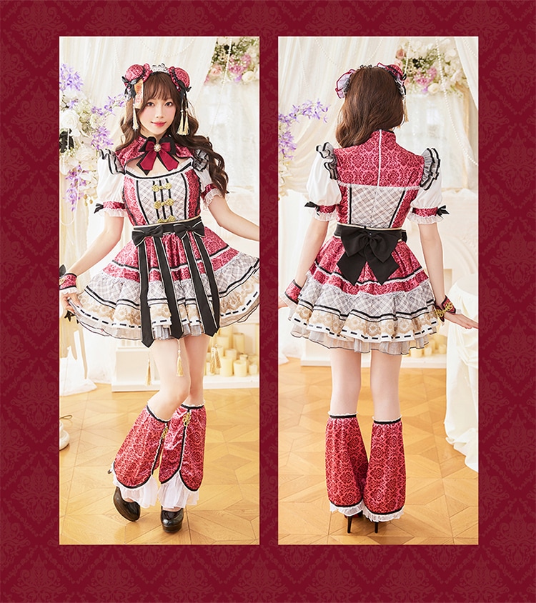 Malymoon コスプレ チャイナドレス 和装 紫8点セット CS25021 即日発送】キャンディジュエルプリンセスチャイナ《ハロウィン