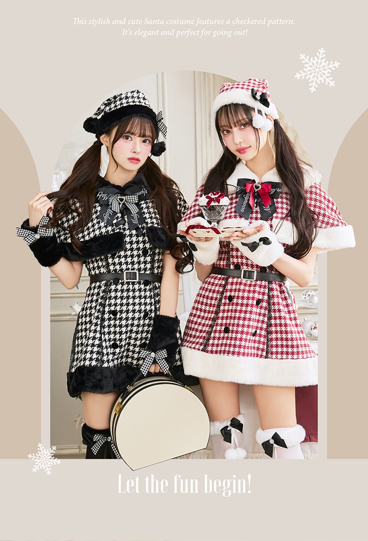 【即日発送】【中村里砂&藤咲凪着用】ココ・ピエドプールケープサンタ《クリスマスコスプレ9点セット》【Malymoon/マリームーン】【CS25071】