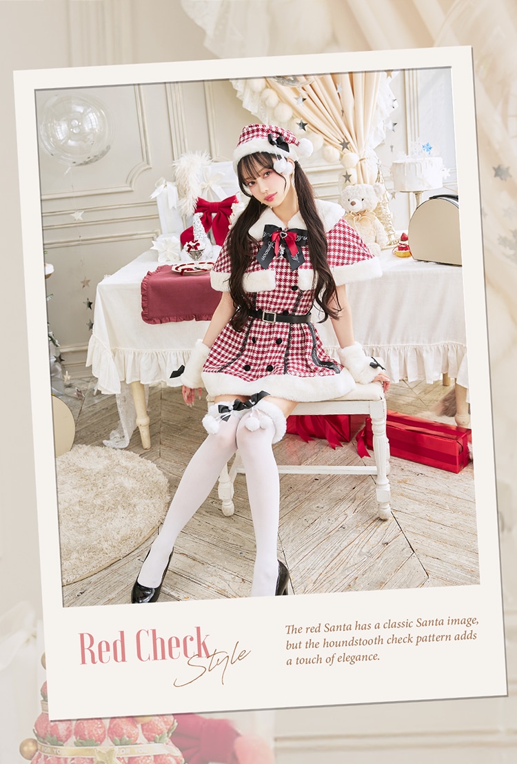 【即日発送】【中村里砂&藤咲凪着用】ココ・ピエドプールケープサンタ《クリスマスコスプレ9点セット》【Malymoon/マリームーン】【CS25071】