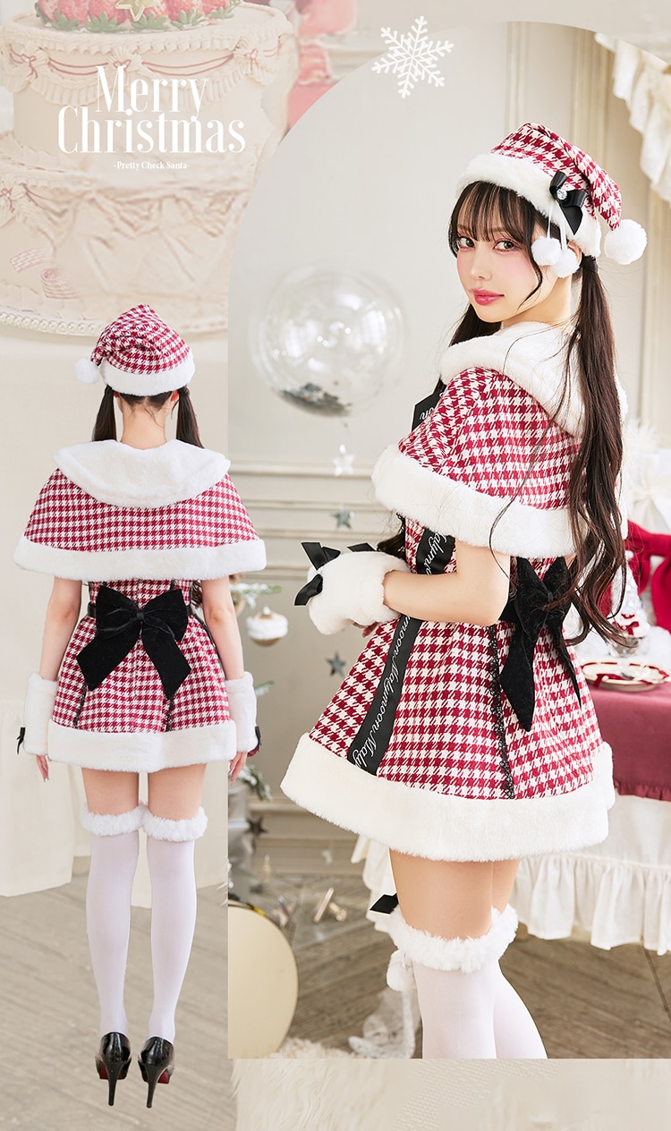 【即日発送】【中村里砂&藤咲凪着用】ココ・ピエドプールケープサンタ《クリスマスコスプレ9点セット》【Malymoon/マリームーン】【CS25071】