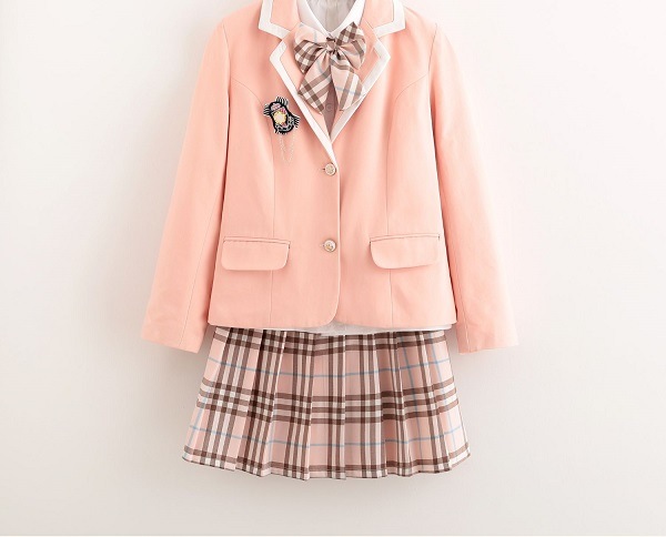 【odr】JK制服/ブレザー女子高生(ピンク)《ハロウィンコスプレ4点セット》【Malymoon/マリームーン】【odr6764】