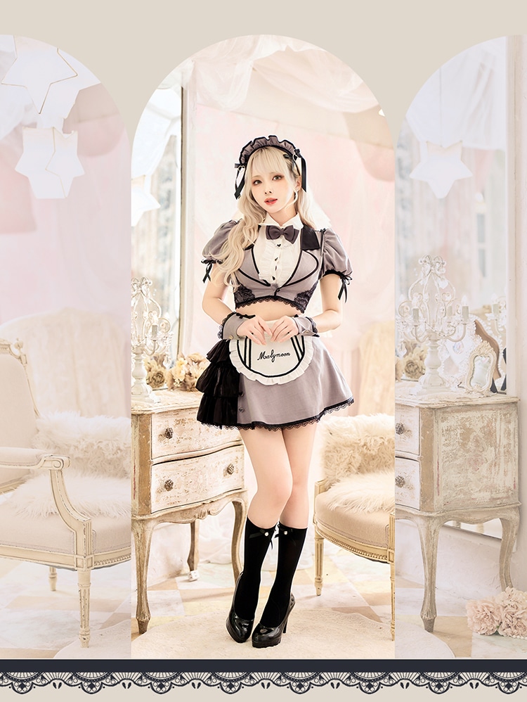 【予約-2月上旬頃より順次発送予定】ノーブルグレージュハンサムメイド《ハロウィンコスプレ8点セット》【Malymoon/マリームーン】【CS25108】